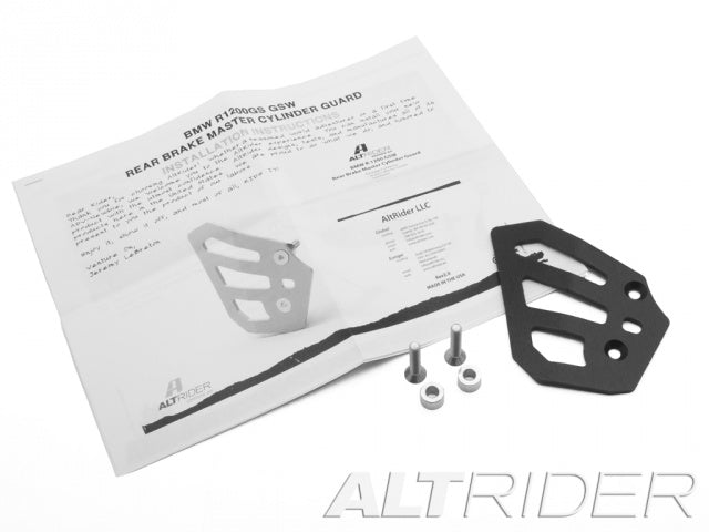 AltRider Rear Brake Master Cylinder Guard for the BMW R 1200 & R 1250 GS /GSA Water Cooled - Black