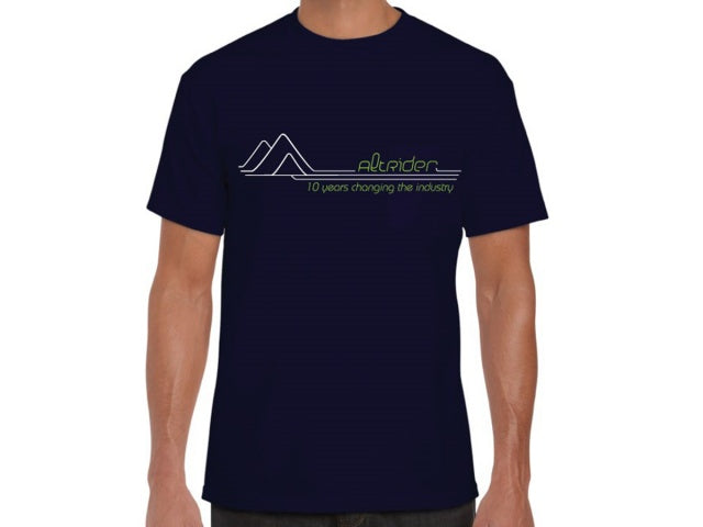 AltRider Retro Mountains Men's T-Shirt (Navy) - Extra Large