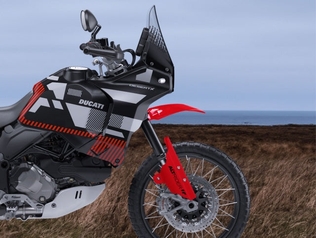 AltRider Fork Leg Guards for the Ducati DesertX - Red