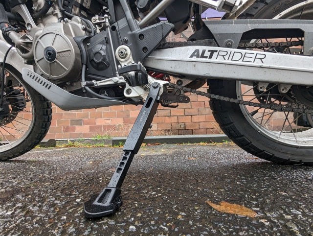 AltRider Adjustable Aluminum Side Stand for the Aprilia Tuareg 660