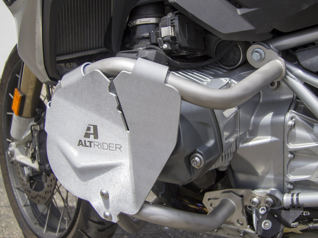 AltRider Cylinder Head Guards for the AltRider BMW R 1250 GS Crash Bars - Silver