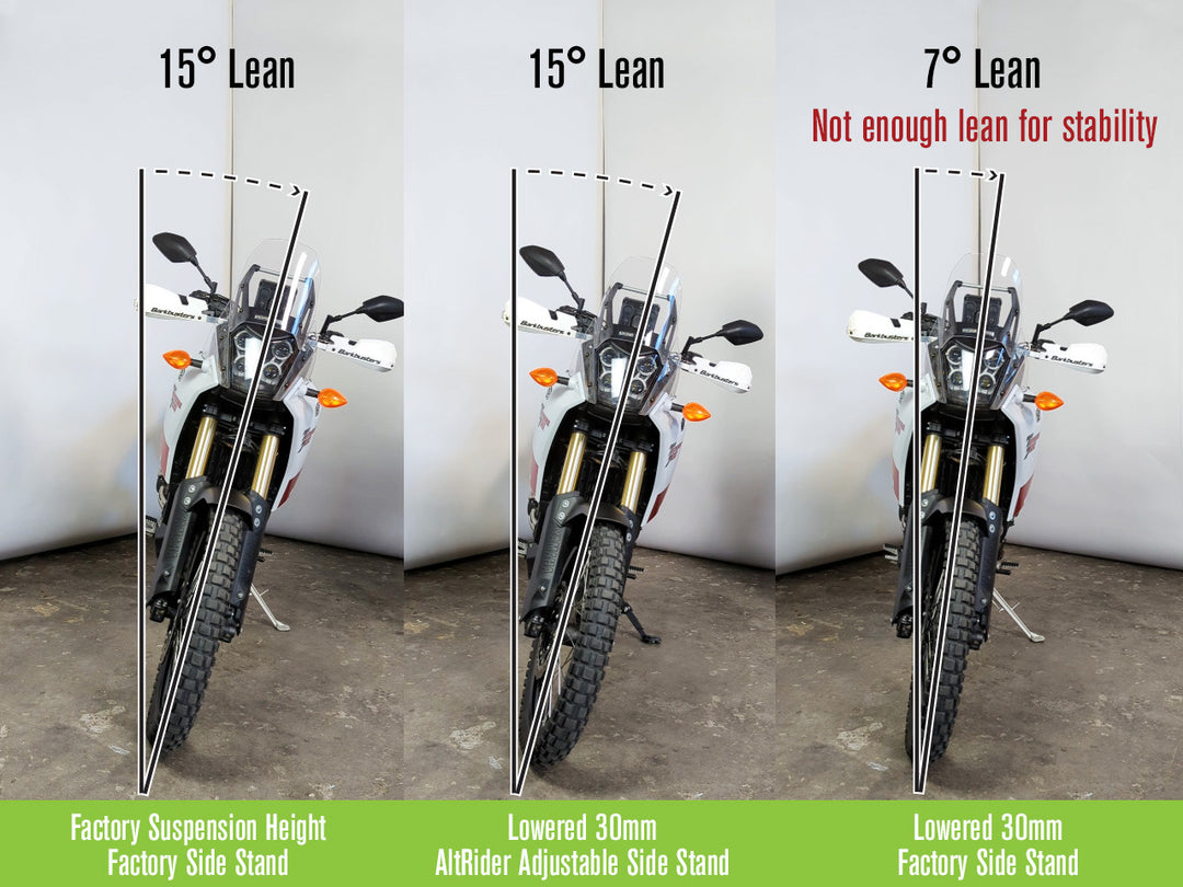 AltRider Adjustable Aluminum Side Stand With Upgraded Spring for Yamaha Tenere 700